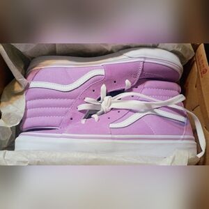 Vans SK8-Hi High Top Light Pastel Purple Suede old skool SKATER NIB- 7W/ 5.5y